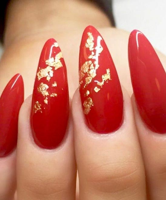 Red Christmas Stiletto Nails