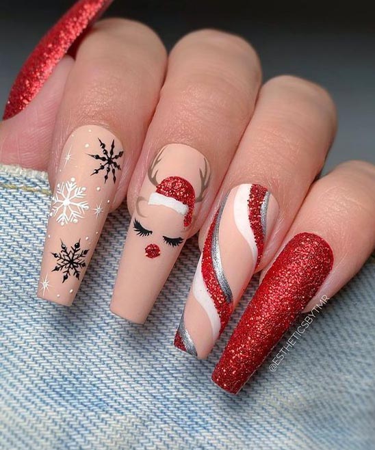 Red Coffin Nails Christmas