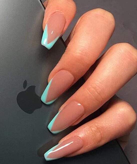 Red French Tip Nails Christmas