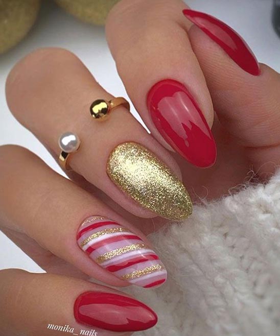 Red Green Christmas Nails