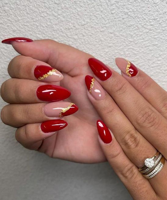 Red Holiday Gel Nails