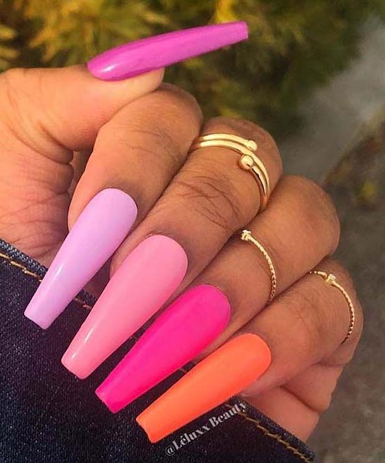 Red Coffin Nails Design