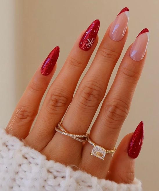 Red Nails Christmas