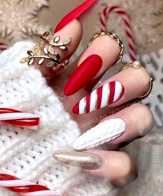 Red Ombre Christmas Nails