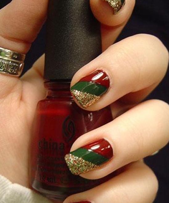 Red Ombre Holiday Nails