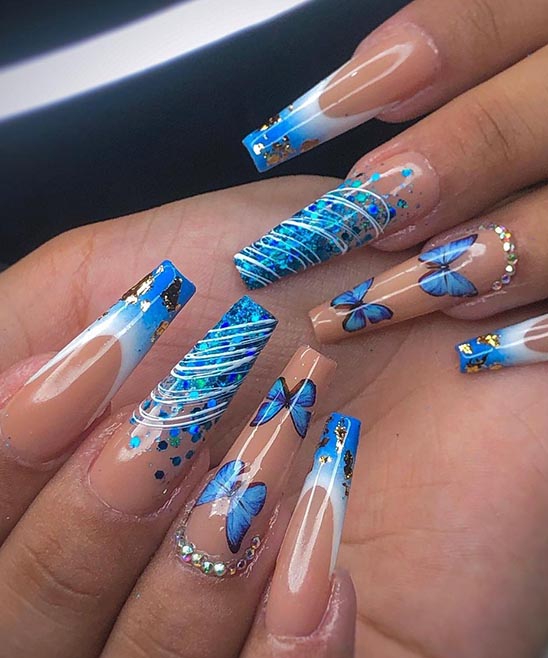 Red Rhinestone Nails