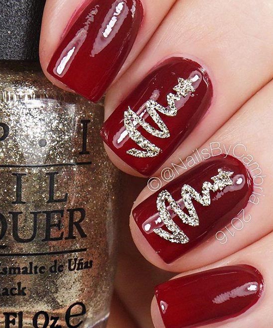 Red Tip Christmas Nails