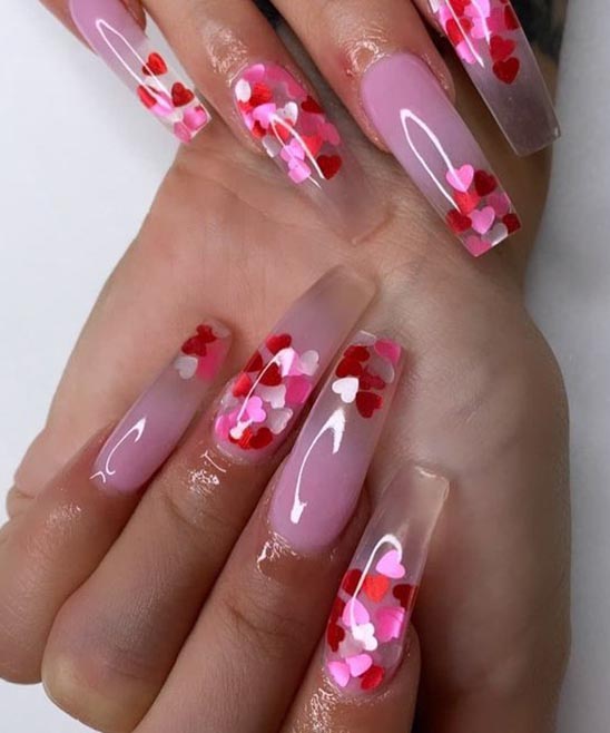 Red Valentines Day Nails