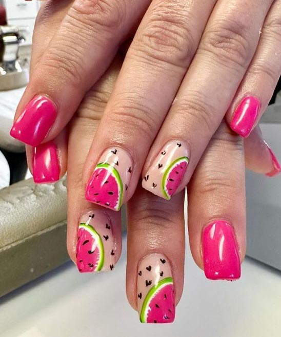 Red Watermelon Nails