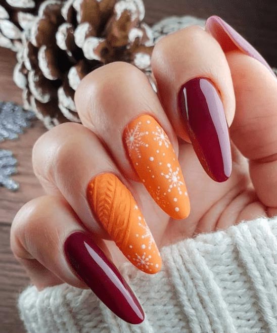 Red and Black Christmas Nails