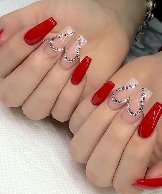 50 Red Coffin Nail Designs 2024 Tailoringinhindi