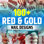 Red and Gold Nail Designs
