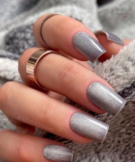 Red and Gray Nails