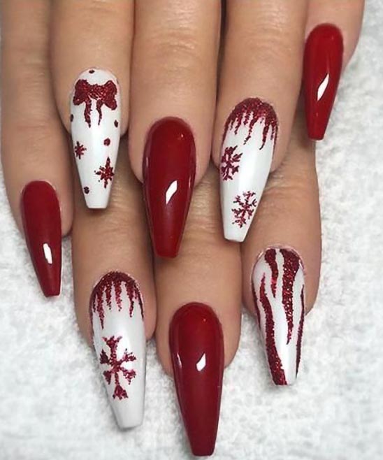 Red and Green Nails for Christmas