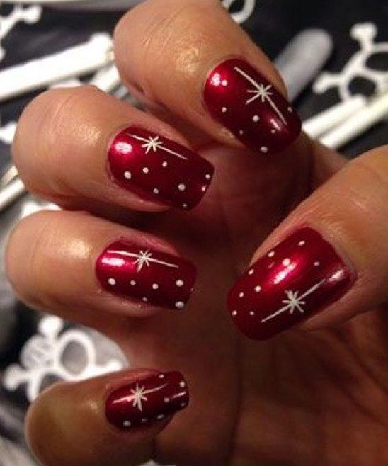 Red and White Christmas Nail Ideas