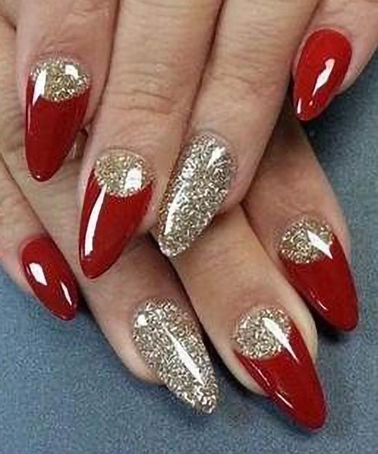 Red and White Christmas Nail Ideas