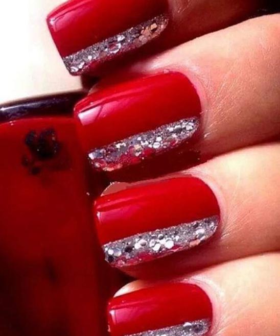 Rhinestone Acrylic Nails