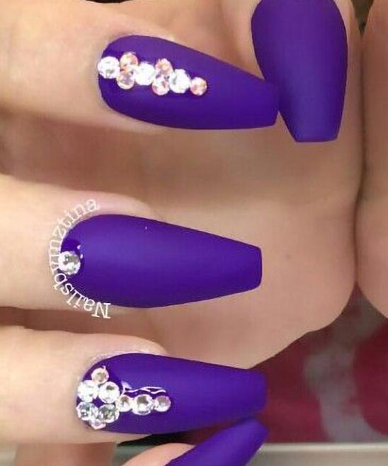 Rhinestone Acrylic Nails