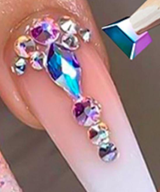 Rhinestone Summer Bling Nails