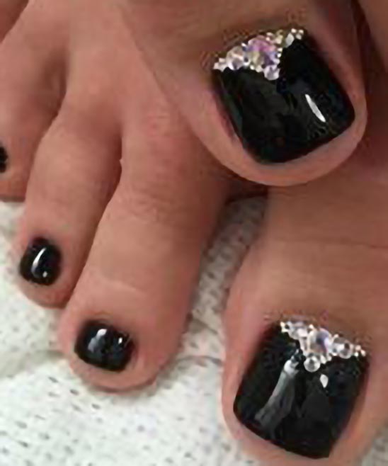 Rhinestone Toe Nail Designs With Diamonds