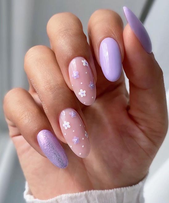 Rose Gold Almond Acrylic Nails