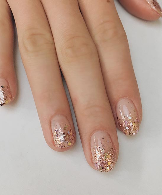 Rose Gold Chrome Ombre Nails