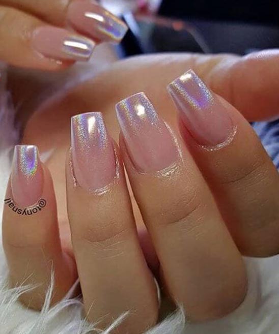 Rose Gold Dusty Pink Ombre Nails