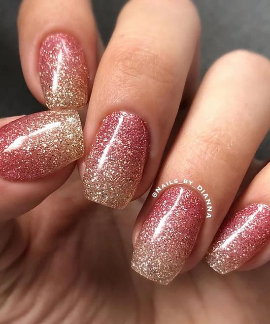 Rose Gold Dusty Pink Ombre Nails