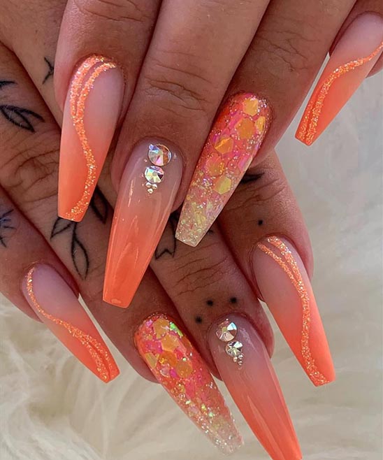 Rose Gold Marble Nails