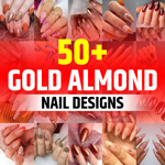 Rose Gold Ombre Almond Nails