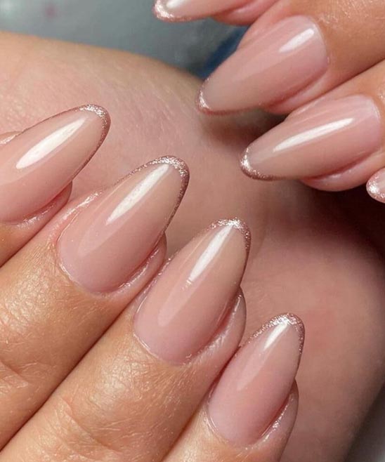 Rose Gold Ombre Coffin Nails