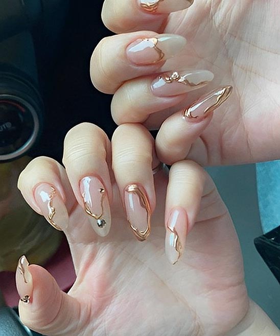 Rose Gold Ombre Nails