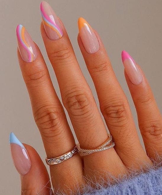 Rose Gold Ombre Nails Coffin