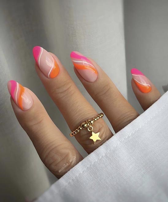 Rose Gold Ombre Nails Short