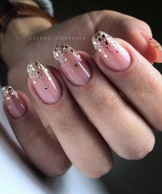 Rose Gold Ombre Wedding Nails