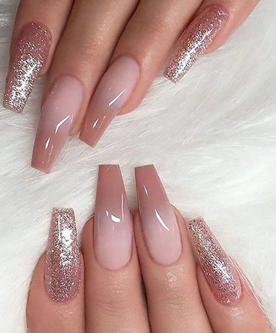 Rose Gold.ombre Nails