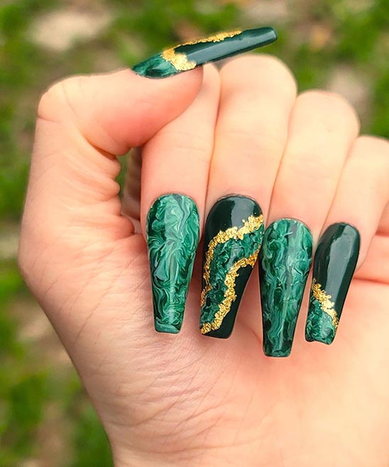 Sage Green Stiletto Nails