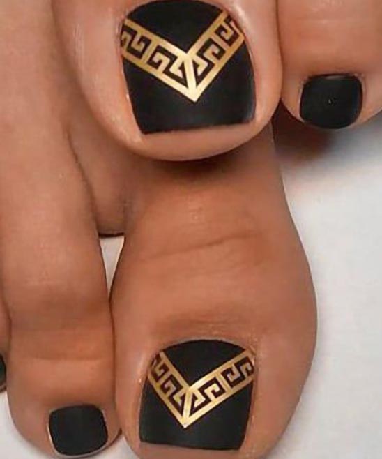 Sexy Black Toe Nail Designs
