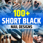 Short Black Nails Designs