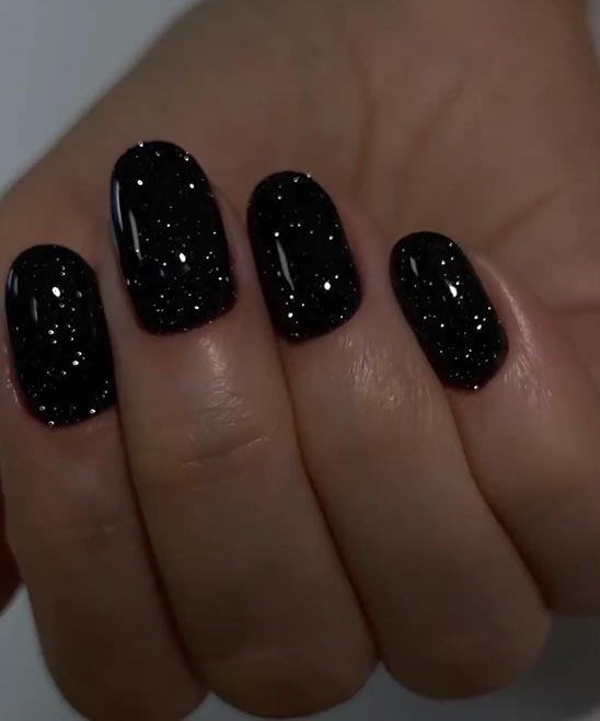 Short Black and Red Nail Designs