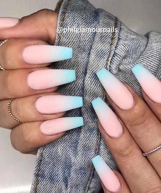 Gradient Glam Ombre Coffin Nail Designs TailoringinHindi