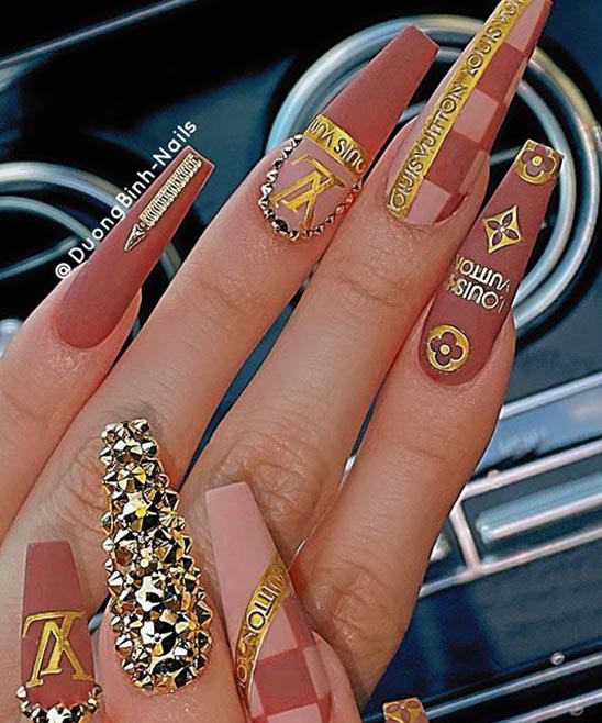 Short Coffin Shape Nail Designs