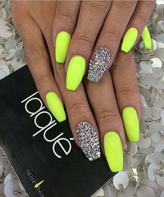 Short Coffin Shaped Nails Designs