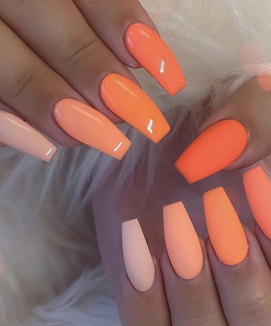 Short Coffin Shaped Nails Designs