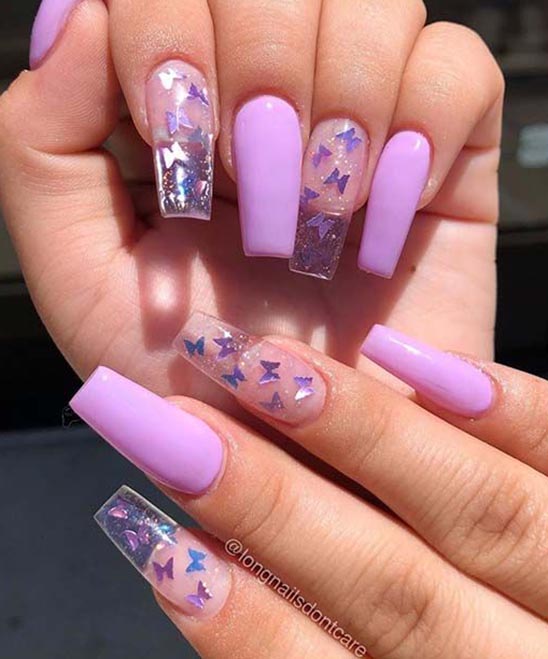 Short Cute Winter Acrylic Nails