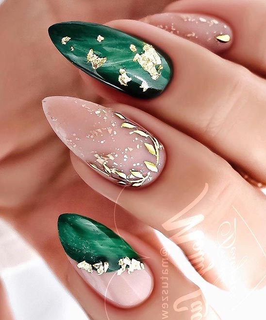 Short Emerald Green Nails