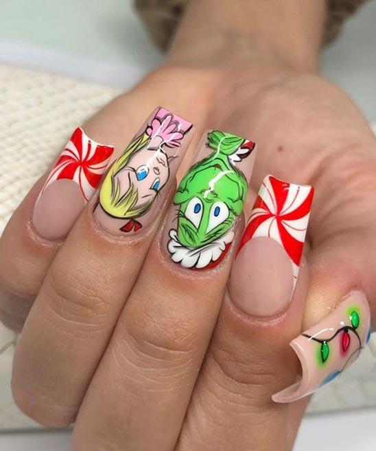 Short Grinch Nails