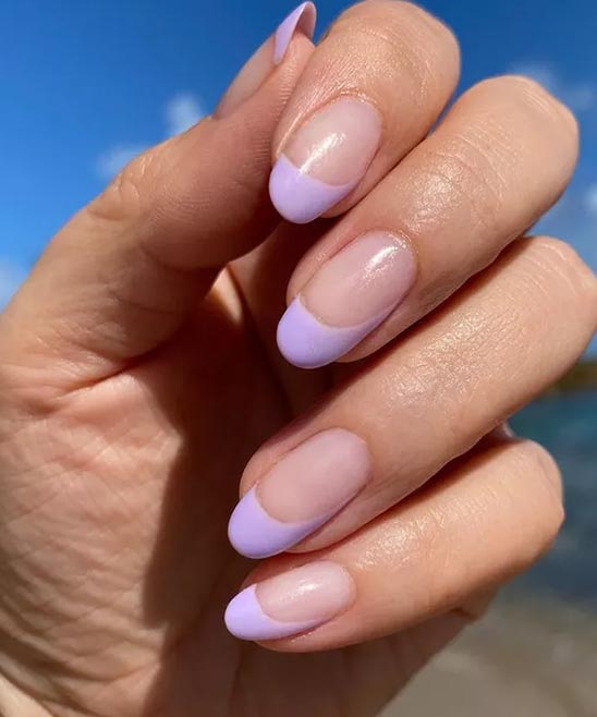 Short Oval Nails French Tip