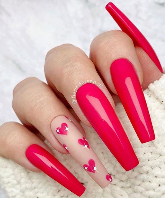 Short Valentines Day Nails