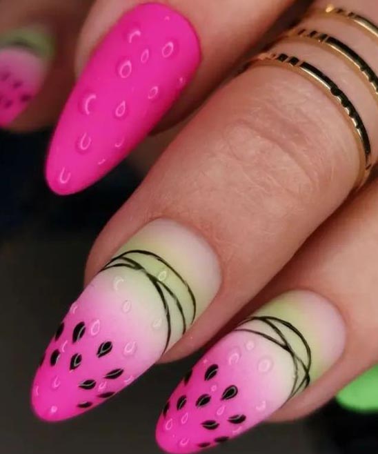 Short Watermelon Nails